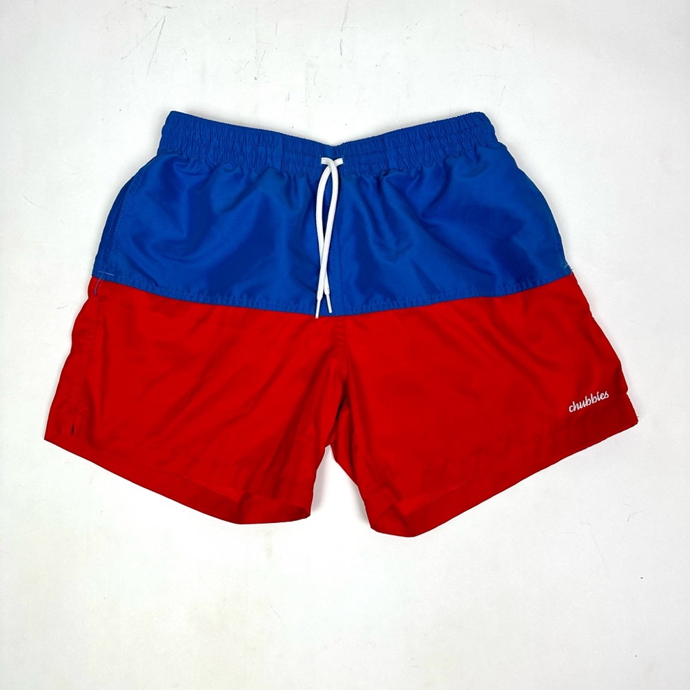 Chubbies The Liberties 5.5" Classic Swim Trunks Magic Print Flag Size LARGE